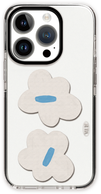 iRUDA 컬러 플라워 블랙 엣지 휴대폰 케이스