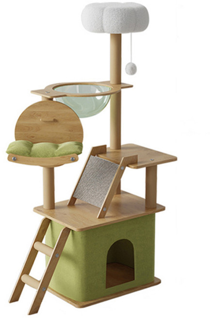 칠시 고양이 프레임 하우스 캣타워, 혼합색상, 1개