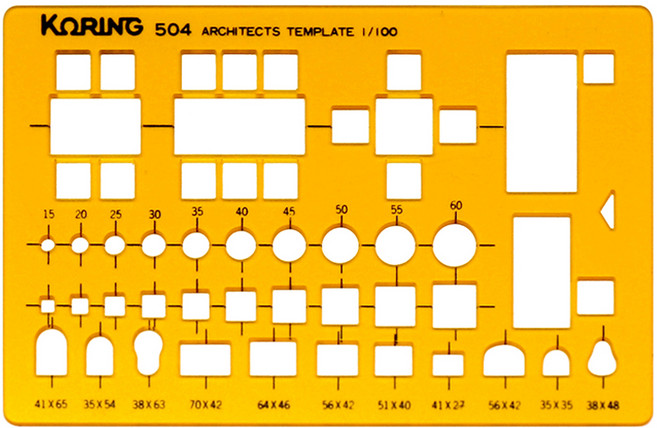 코링 템플레이트 사무실내정규 1/100 K-504, 1개