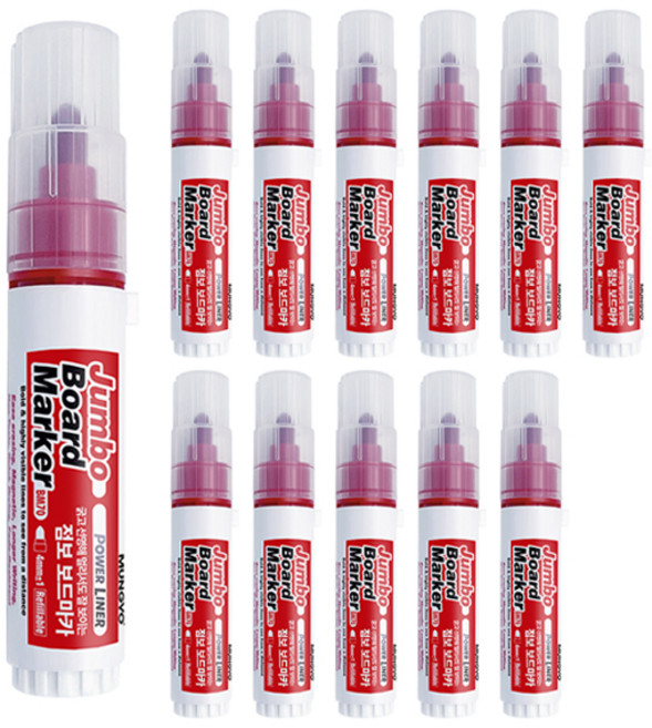 문교 점보 보드마카, 빨강, 12개