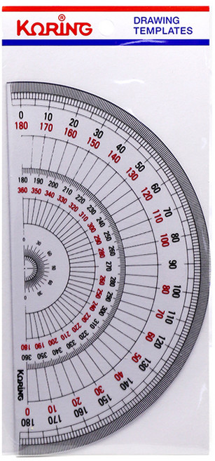 코링 템플레이트 반원 분도기 18cm K-1800, 1개