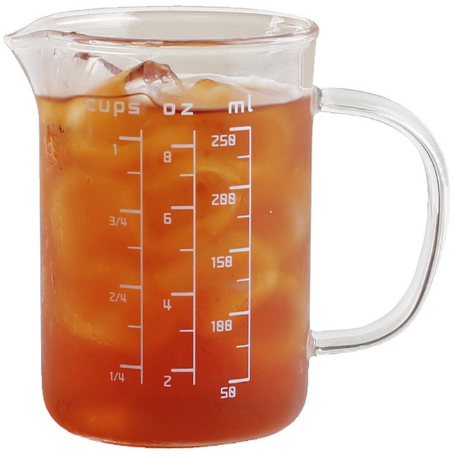 MAKA 내열유리 계량컵 소 MC-01, 투명, 250ml, 1개