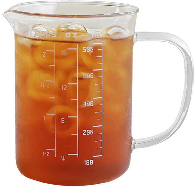 MAKA 내열유리 계량컵 중 MC-02, 투명, 500ml, 1개