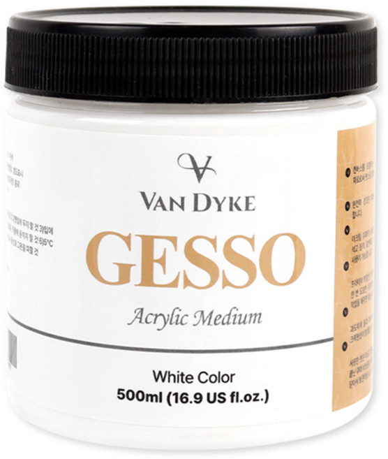 반다이크 전문가용 미술용 젯소 화이트, 500ml, 1개