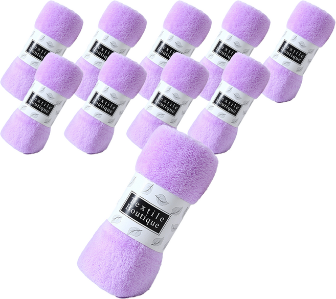 예소당 고급형 극세사 타올 35 x 75 cm, 퍼플, 10개