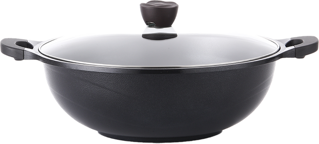 라체나 퀸덤 세라믹코팅 베니스 점보웍, 36cm, 블랙, 1개