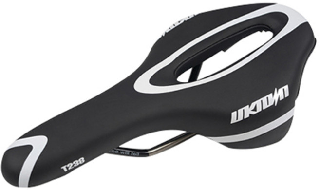 UNKNOWN T238 에어로 티타늄레일 자전거 안장, 화이트, 1개