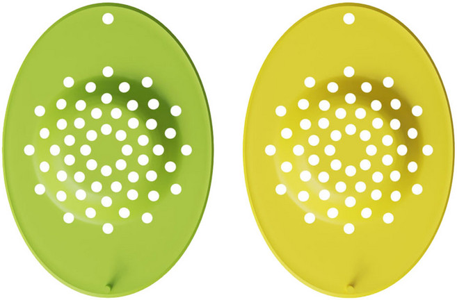 렌즈닦이소녀 렌즈캐치 하드 드림렌즈 분실방지 실리콘 패드 2종 세트, 그린, 옐로우, 1세트