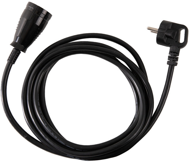 스윗홈 고용량 연장선 멀티탭 원형 1구 HOME-MO16-1L, 5m, 블랙, 1개