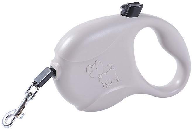 요런개 반려동물 튼튼 댕댕 자동 리드줄, 그레이, 1개