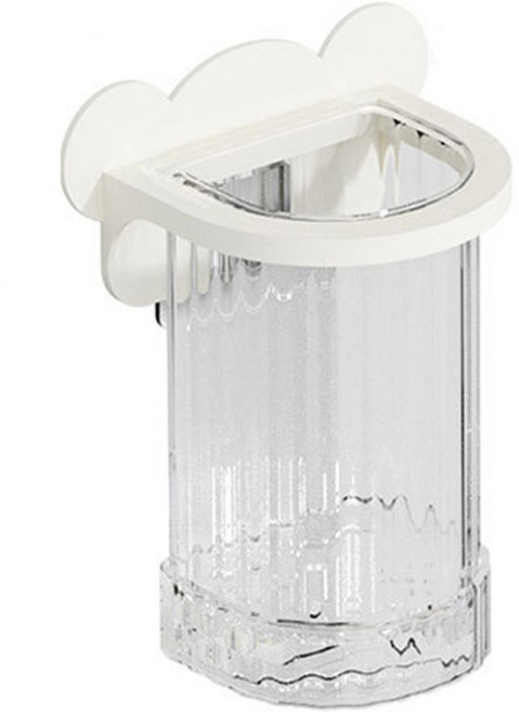 리빙공감 호텔식 물빠짐 부착식 칫솔꽂이, 화이트, 1개