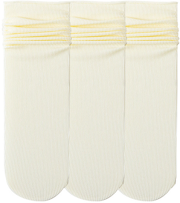 수스다 여성용 쿨 골지 주름 양말 3켤레 세트