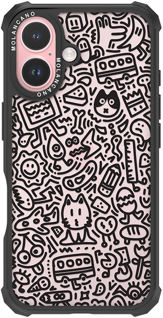 모란카노 임팩트 디자인 라인아트 휴대폰 케이스