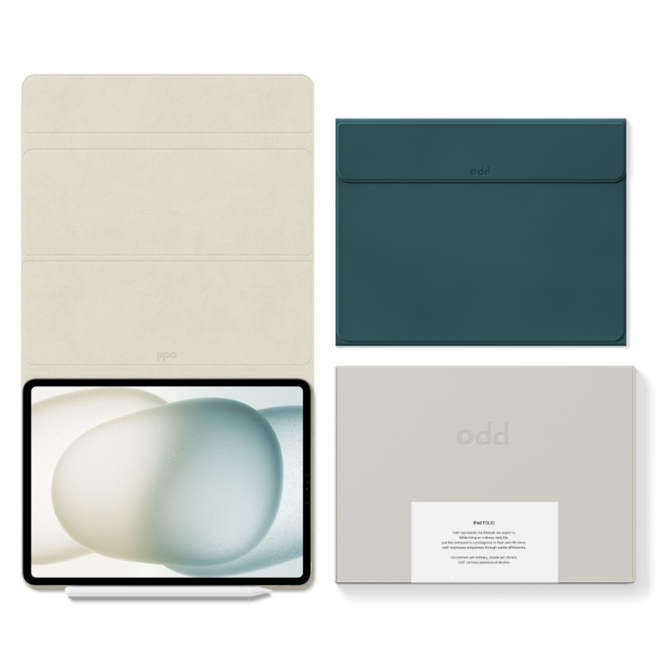 어썸디자인 오드 아이패드 폴리오 케이스, 토프 그린, 1개