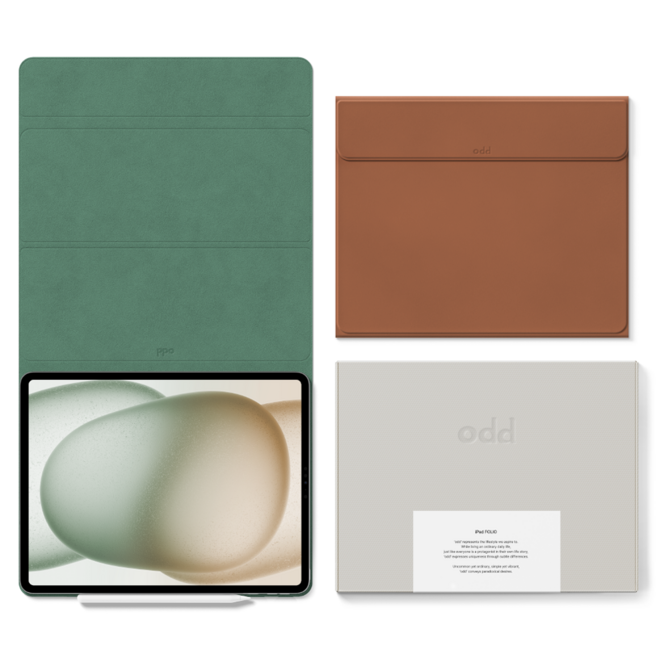 어썸디자인 오드 아이패드 폴리오 케이스, 펜넬 브라운