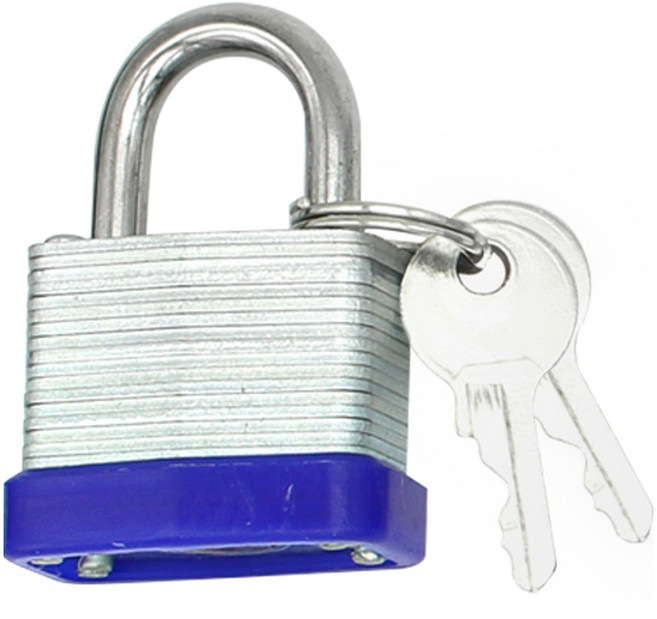 철판 자물쇠 + 열쇠, 1개