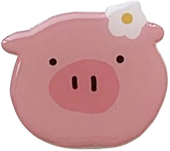 오프유 스마트폰 그립톡, 꽃돼지핑크, 1개