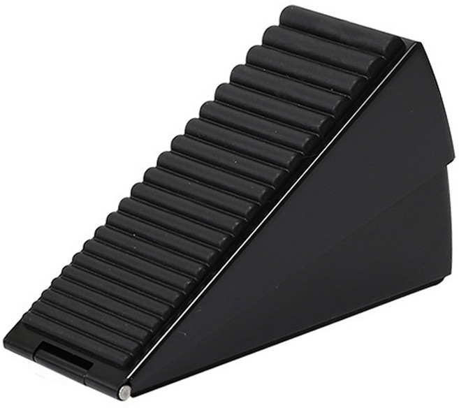 뽀르픽 스텐 무타공 문고정 조절식 도어스토퍼, 블랙, 1개