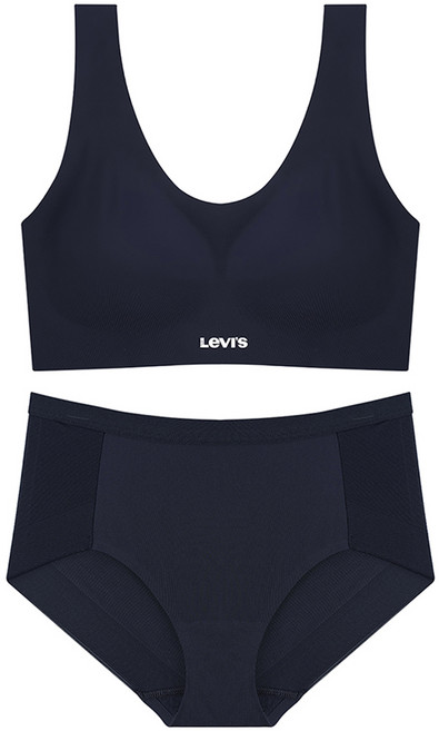 리바이스바디웨어 여성용 시그니처 퓨징 브라 + 헴팬티 세트