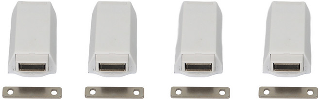 올고르 건축 가구 겸용 원터치 자석 빠찌링 화이트, 4개