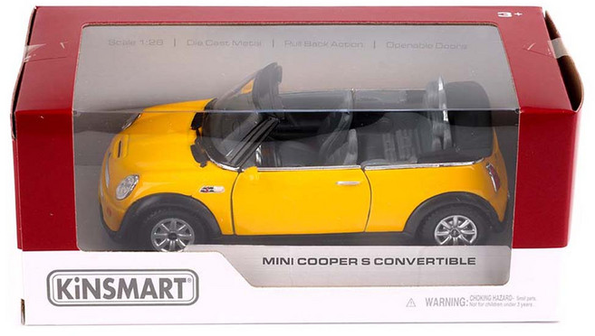 KiNSMAR 迷你車 Cooper S 敞篷車 KT5089, 黃色, 1個