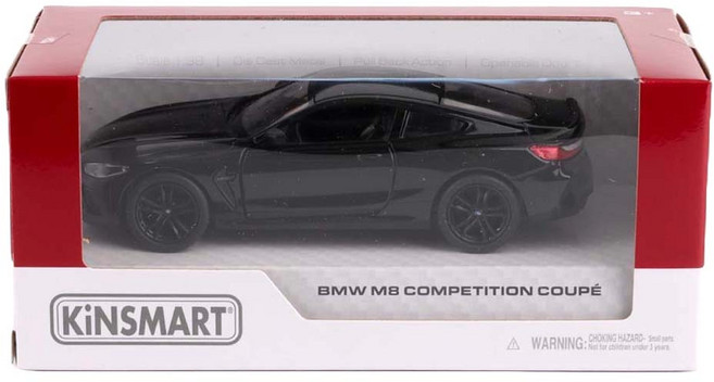 킨스마트 BMW M8 컴페티션 쿠페 KT5425 자동차 작동완구, 블랙, 1개