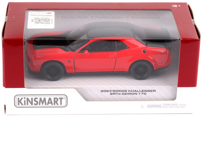 킨스마트 2023 닷지 챌린지 SRT 데몬170 미니카 KT5461, 레드, 1개