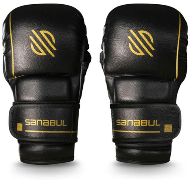 사나불 골드 스트라이크 스파링 MMA 글러브, 블랙, 1세트