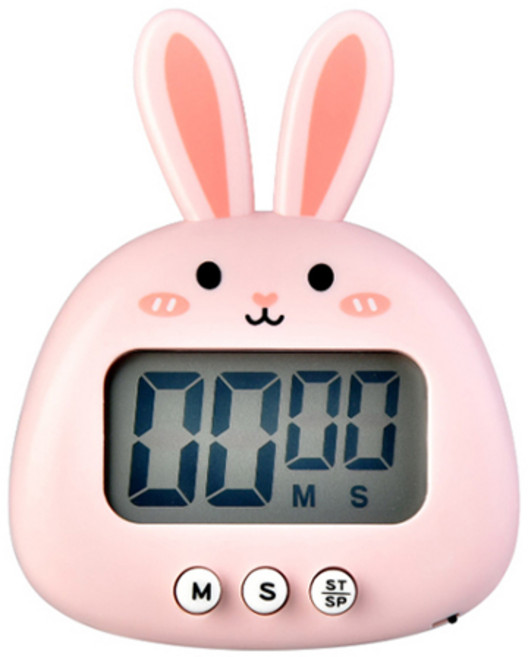 큐트미 아기자기 타이머 토끼 MP473, 핑크, 1개