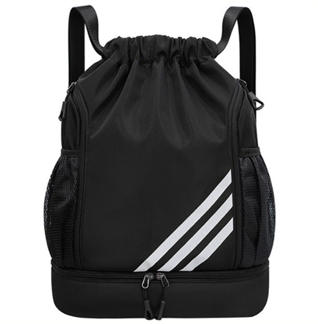 健身後背包, 黑色, 1個