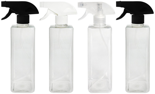 월드크린 투명 분무기 사각 4p, 1세트, 랜덤 발송