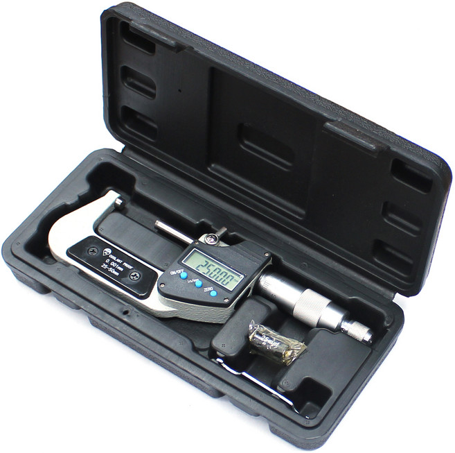 종원 디지털 외경 마이크로미터 측정도구 0.001mm 25~50mm 510-50, 1개