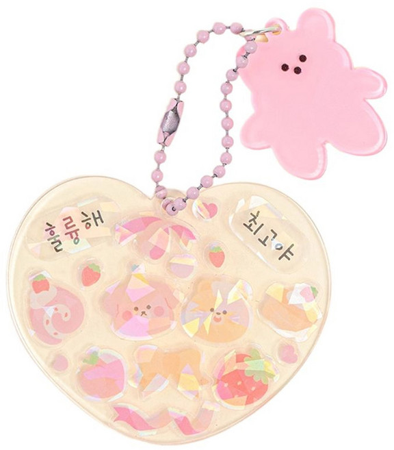 민화샵 칭찬 아크릴 키링 만들기 세트 하트 S240030A, 혼합색상, 10세트