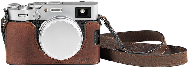 스몰리그 후지 X100VI 가죽 하프케이스 브라운, 4699, 1개
