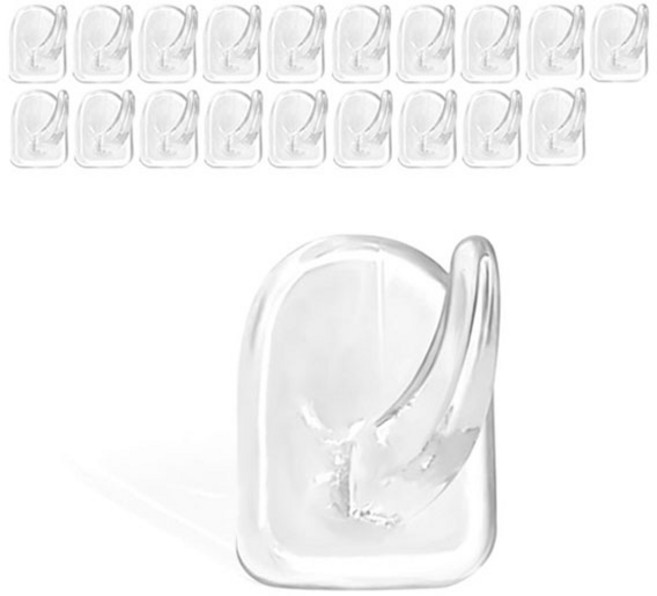 TheLiving 초강력 일체형 후크 걸이, 투명, 20개