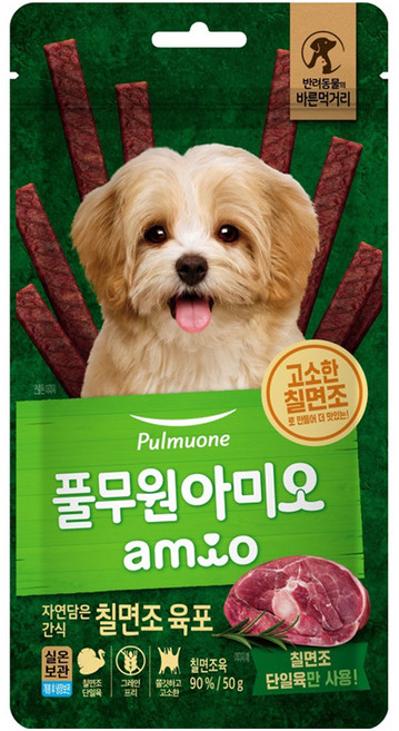 풀무원아미오 강아지 자연담은 육포, 칠면조 육포, 50g, 1개