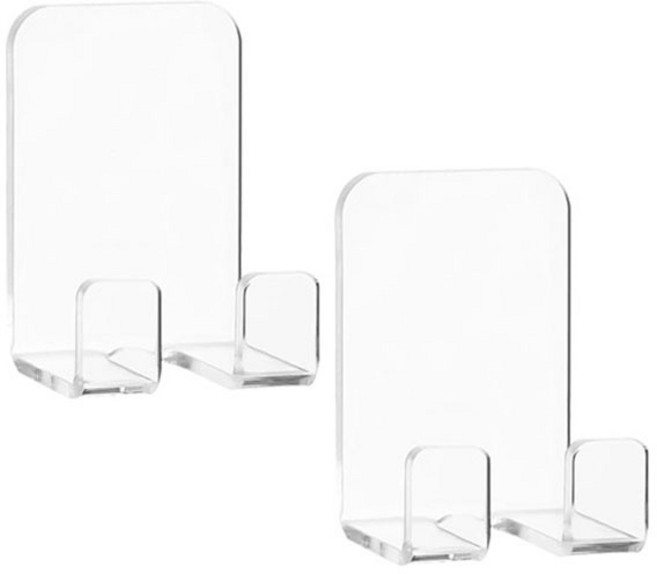 TheLiving 아크릴 콘센트 면도기 걸이, 투명, 2개