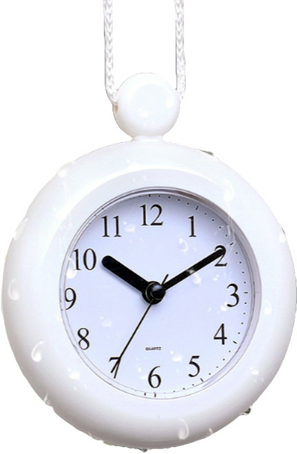 원이네 욕실용 방수 시계, 1개, 화이트