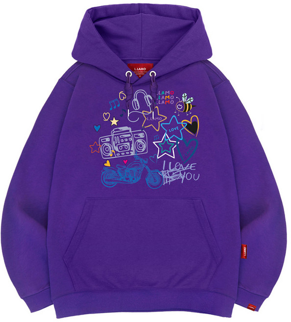 엘라모 3H 아이러브뮤직 후드티