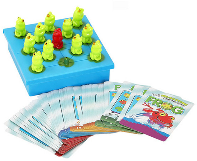 캐스비 보드게임 개구리 뛰어넘기 세트, 혼합색상, 1개