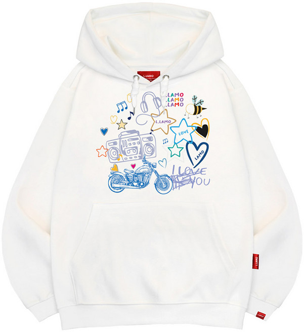 엘라모 3H 아이러브뮤직 후드티