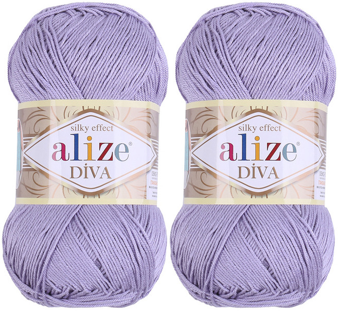 알리제 디바 뜨개실, 0158 라벤더, 2개