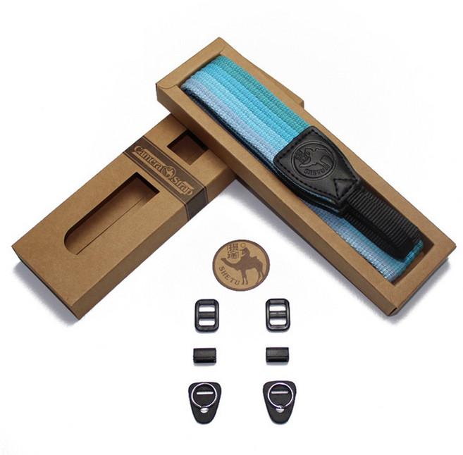 Ez2mk 스타일리쉬 카메라 숄더 스트랩, 1개, CB100(혼합블루)