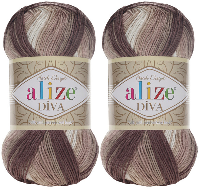 마마니트 디바 뜨개실, 1815 베이지혼합, 2개