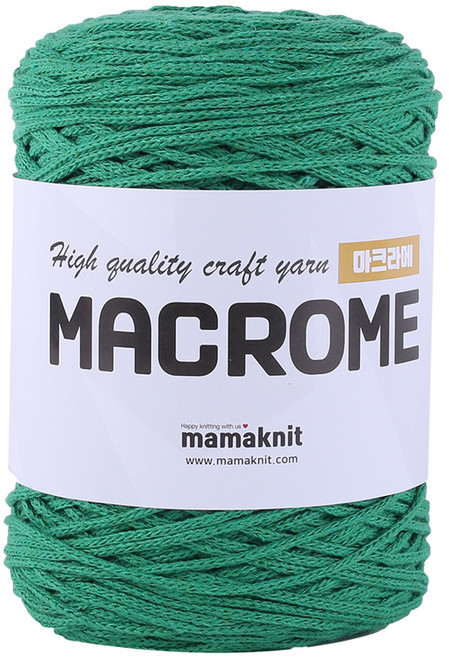 마마니트 마크라메 뜨개실, 단색46그린, 1개