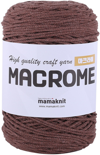 마마니트 마크라메 뜨개실, 단색44커피, 1개