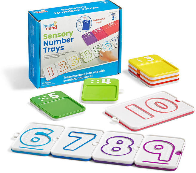 핸드투마인드 감각 숫자 트레이 10p, 혼합색상, 1개