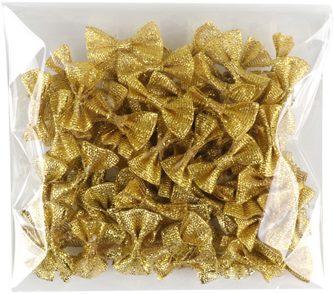 유니아트 대용량 리본 100p 세트, 금색, 1세트