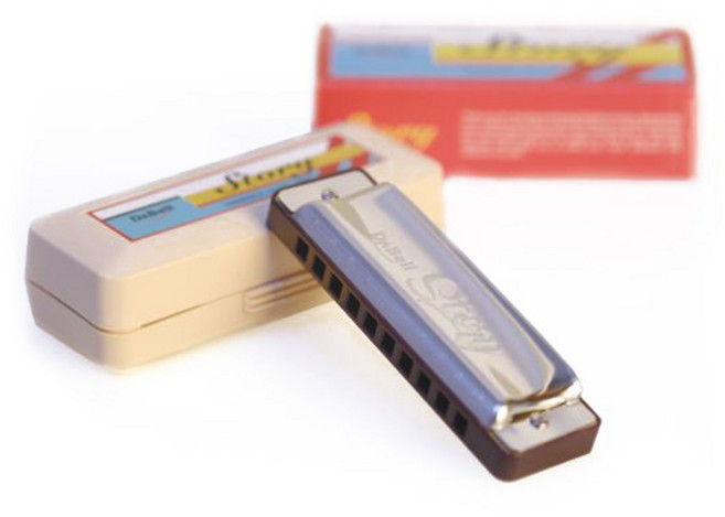 다벨 다이아토닉 스토리 하모니카 C키, 크롬도금 + 갈색 + 아이보리 + 빨간색, 1개, NO.1101