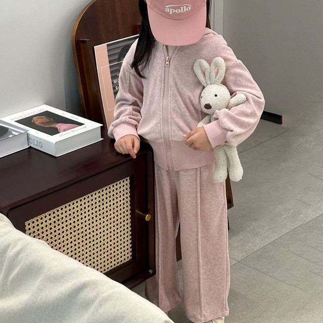 Arbe 여아용 리지 후드집업 상하의 세트